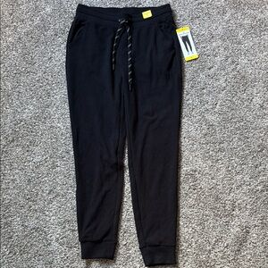Marc New York Black Ribbed Joggers